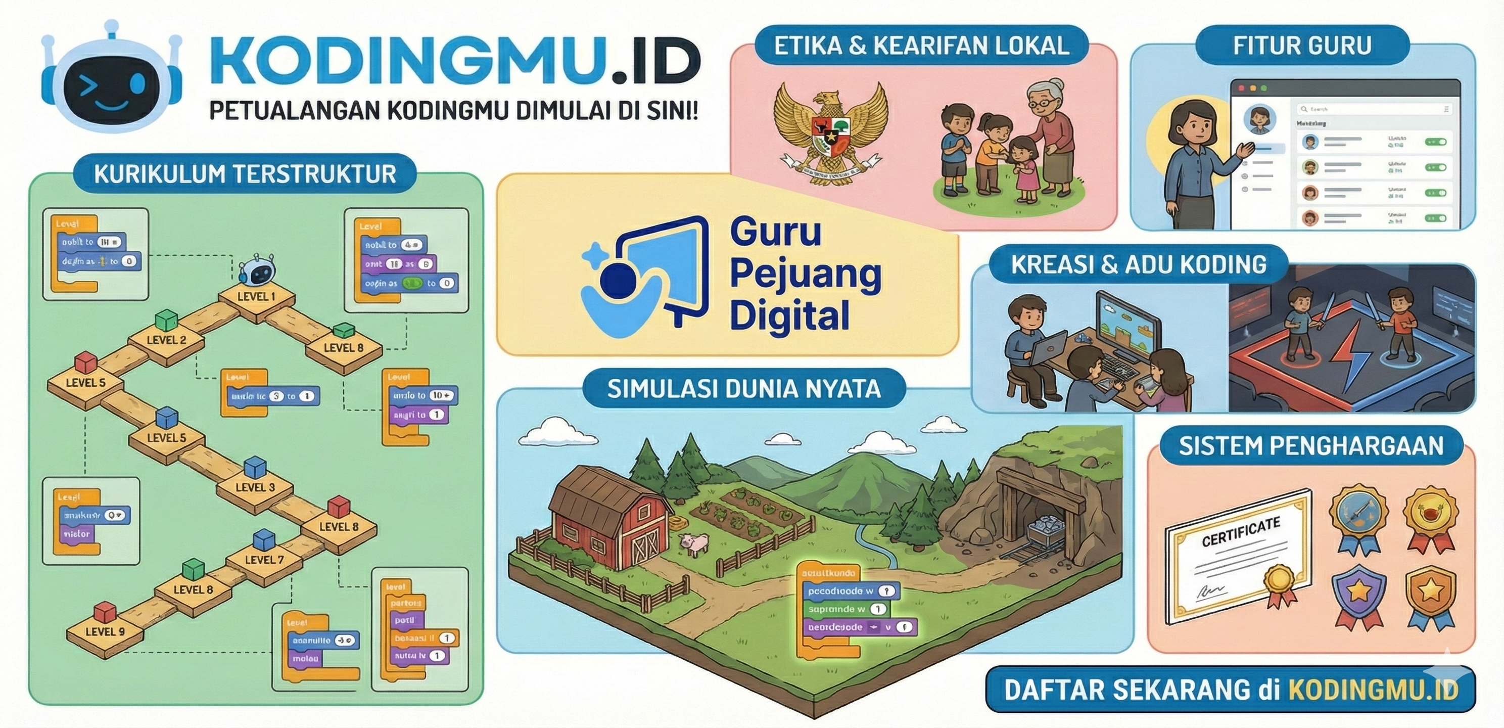 Guru Pejuang Digital Perlu Tahu Fitur-fitur di kodingmu.id